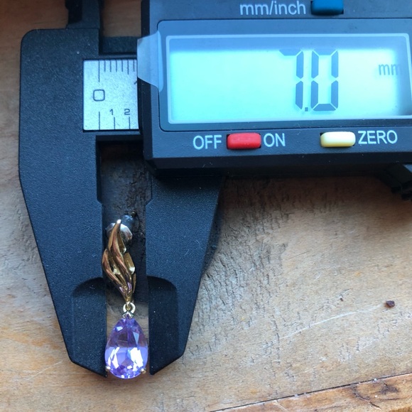 14k amethyst drop earrings - Picture 14 of 14